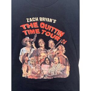 Zach Bryan The Quittin Time Tour 2024 T-Shirt Adult Large Black Concert